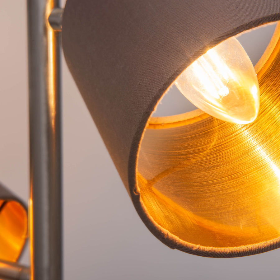 Lampadaire Maron marron, tissu