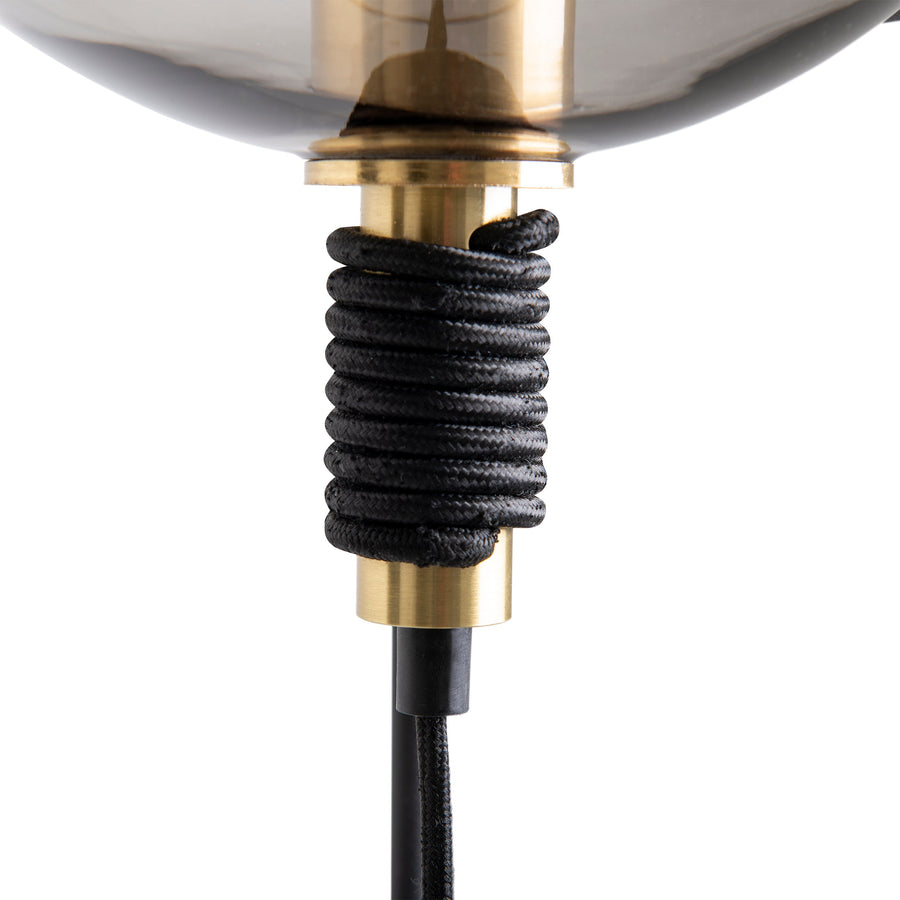 Lampadaire Stelo noir, verre
