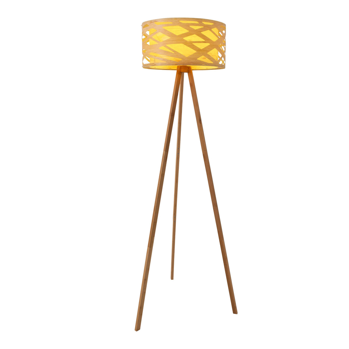 Lampadaire Finja bois, bambou