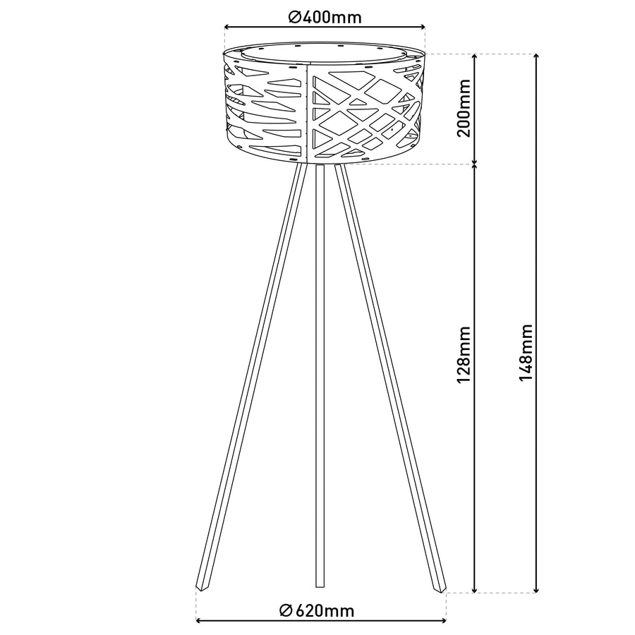 Lampadaire Finja bois, bambou