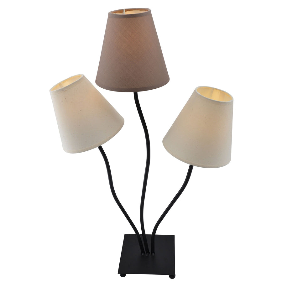 Lampe à poser Boho beige, tissu