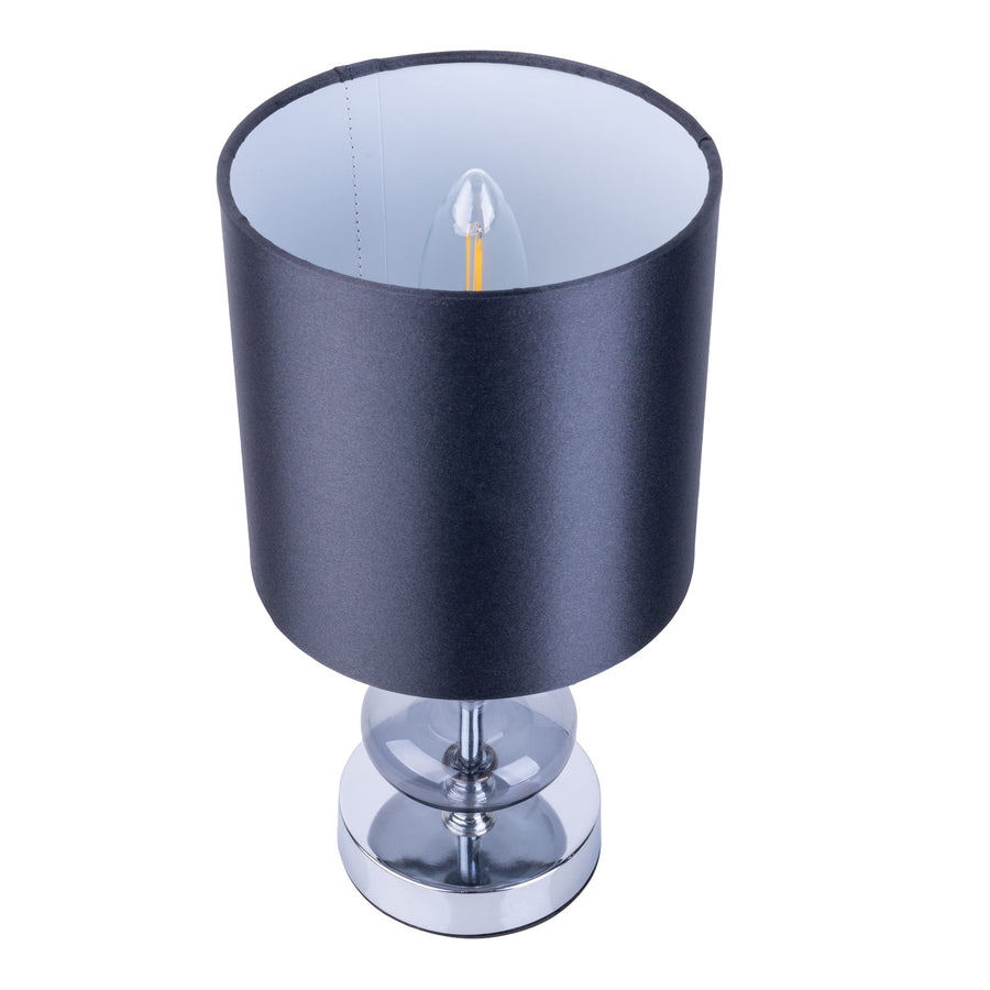 Lampe à poser Mali noire, tissu