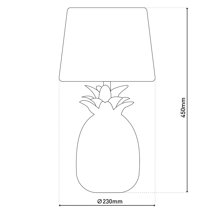 Lampe à poser Ananas chromée