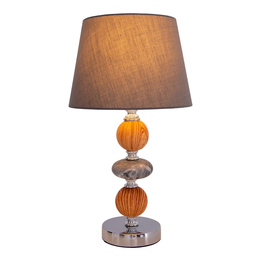 Lampe à poser Araga grise, tissu