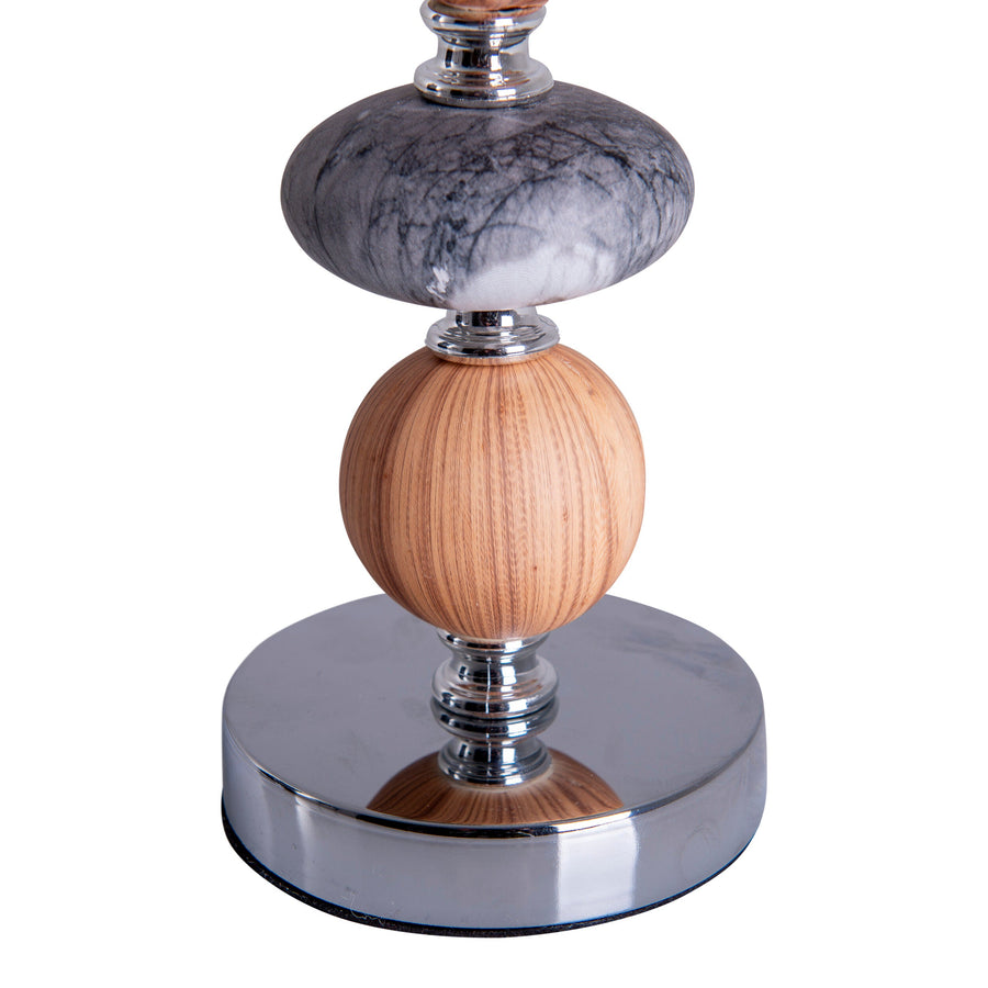 Lampe à poser Araga grise, tissu