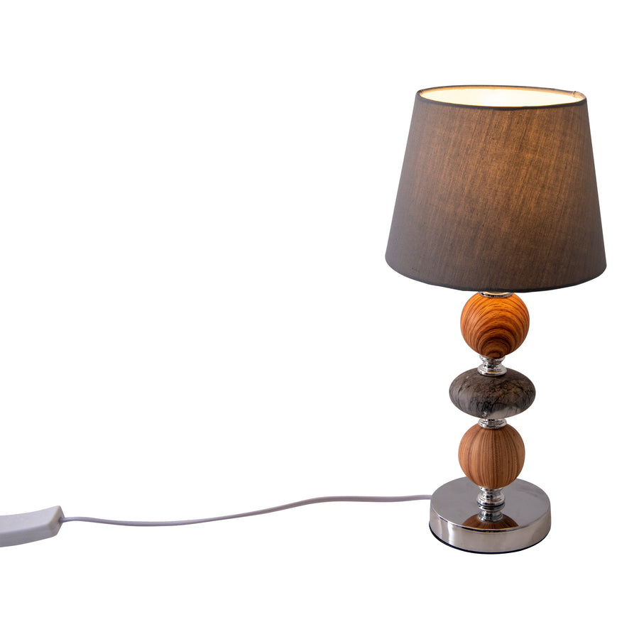 Lampe à poser Araga grise, tissu