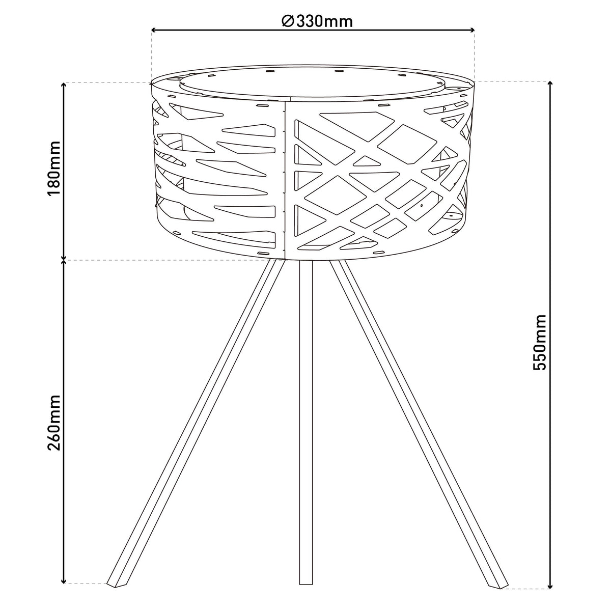 Lampe à poser Finja bois, bambou