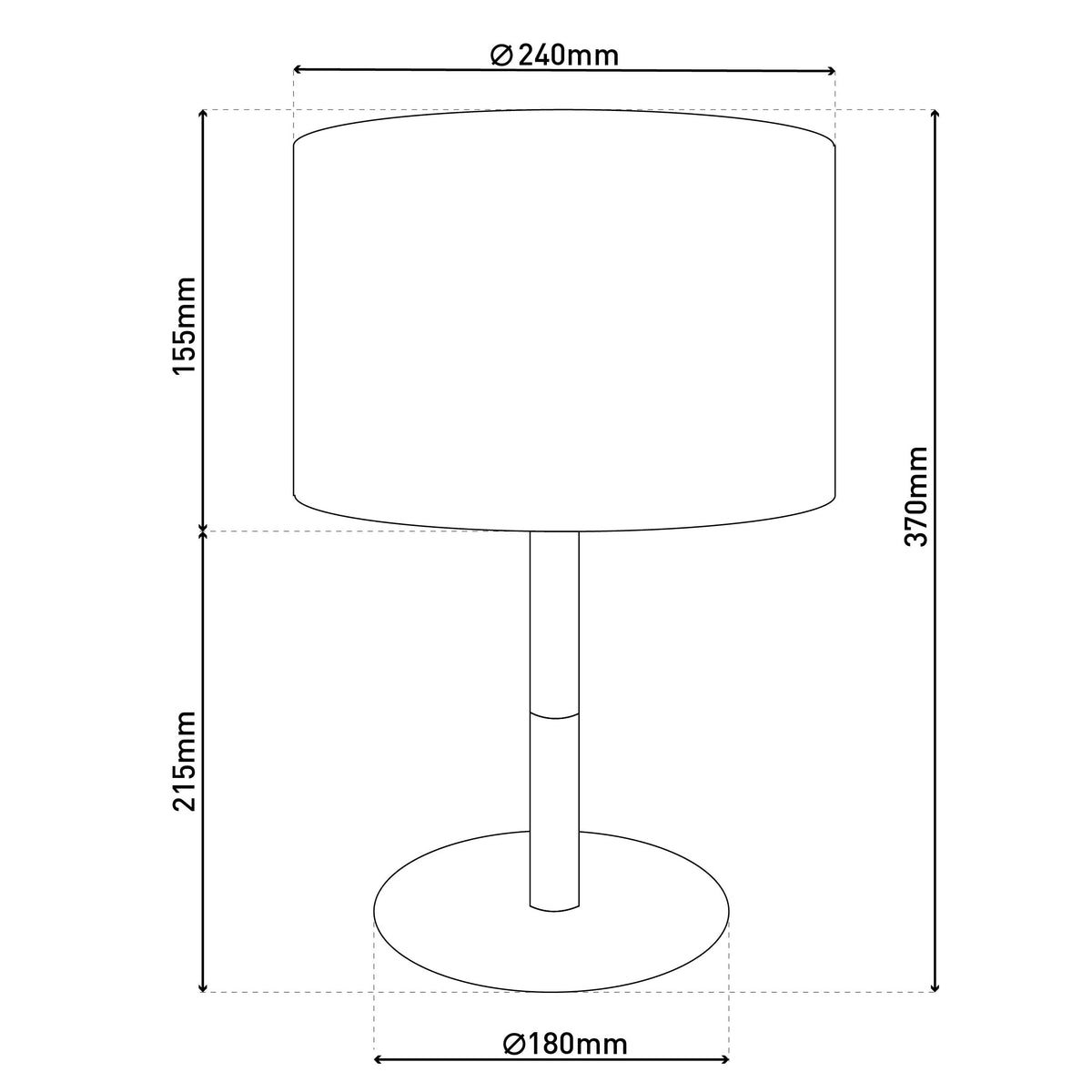 Lampe à poser Tessile blanche, tissu