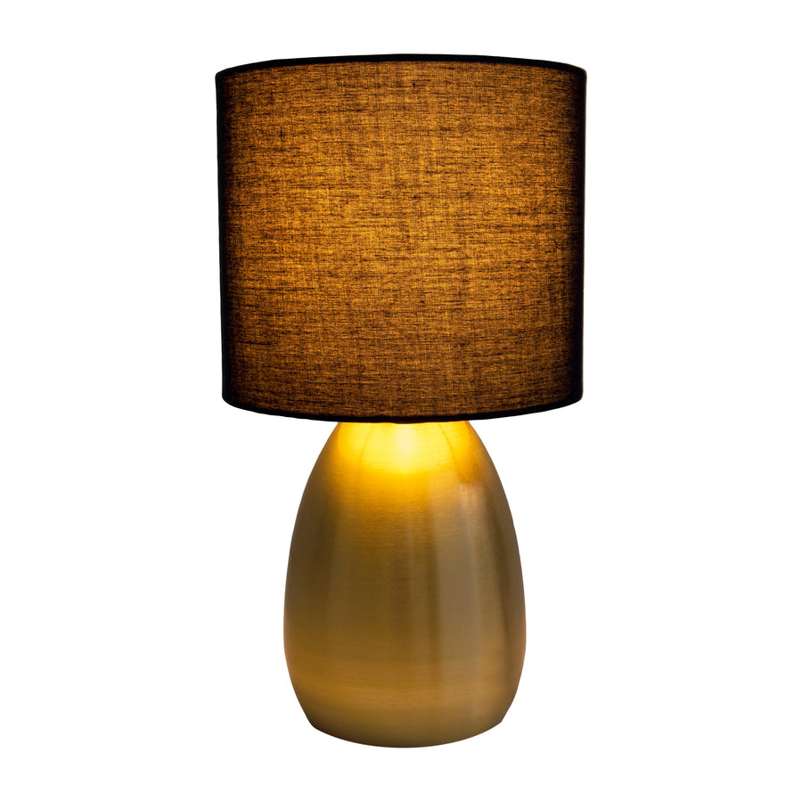 Lampe à poser Aurum dorée, tissu