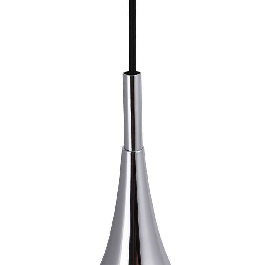Suspension Style chromée, H 139 cm