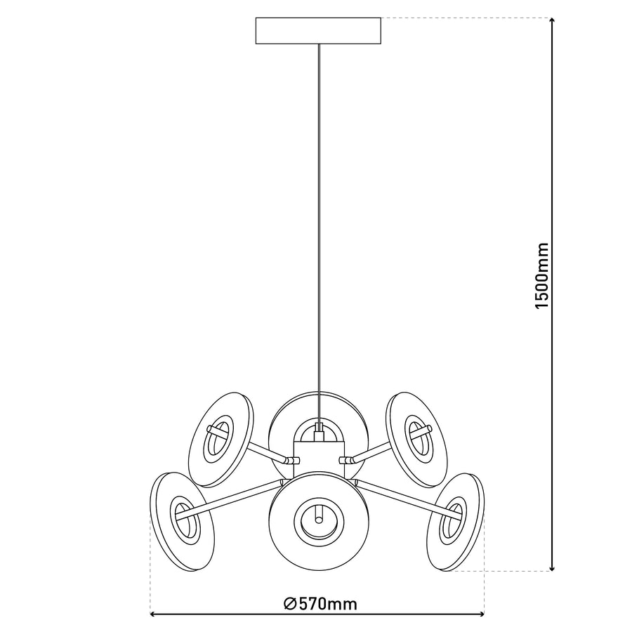 Suspension Discus noire