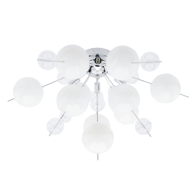 Plafonnier Explosion blanc, verre