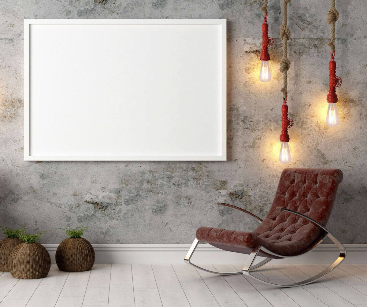 Suspension Regia rouge, H 145 cm