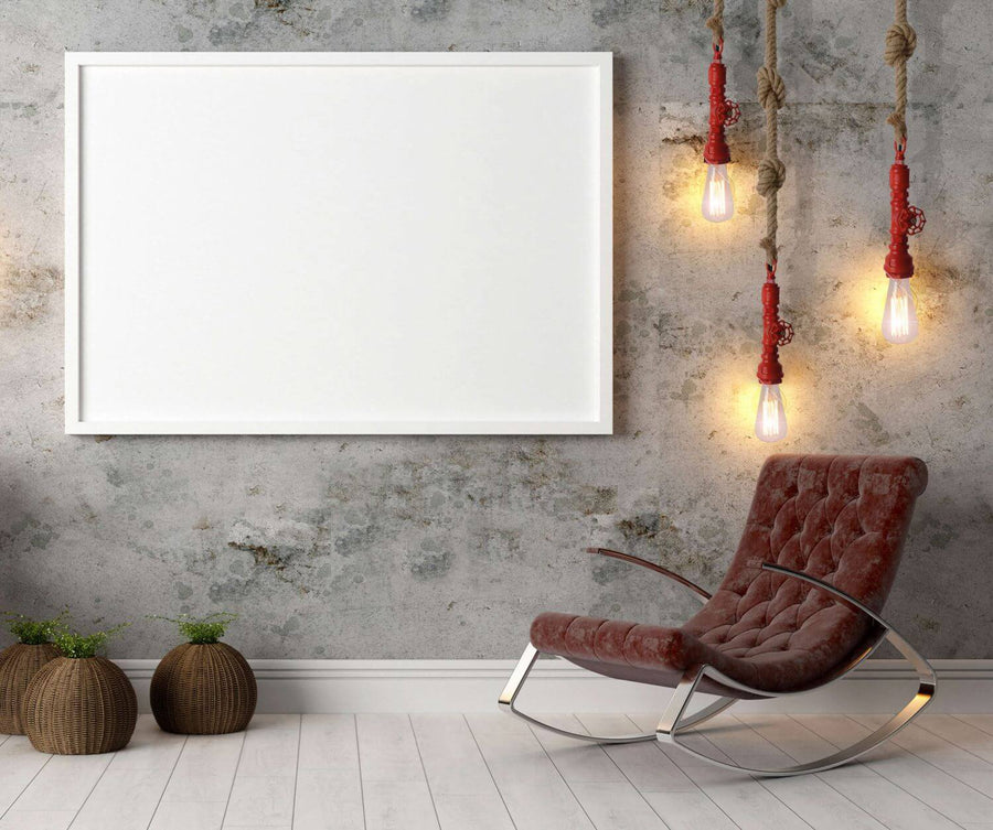 Suspension Regia rouge, H 145 cm