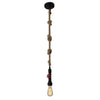 Suspension Regia noire, H 145 cm