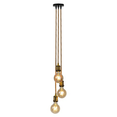 Suspension Ontario laiton, H 110 cm