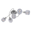 Plafonnier Josefa transparent, verre, L 61 cm