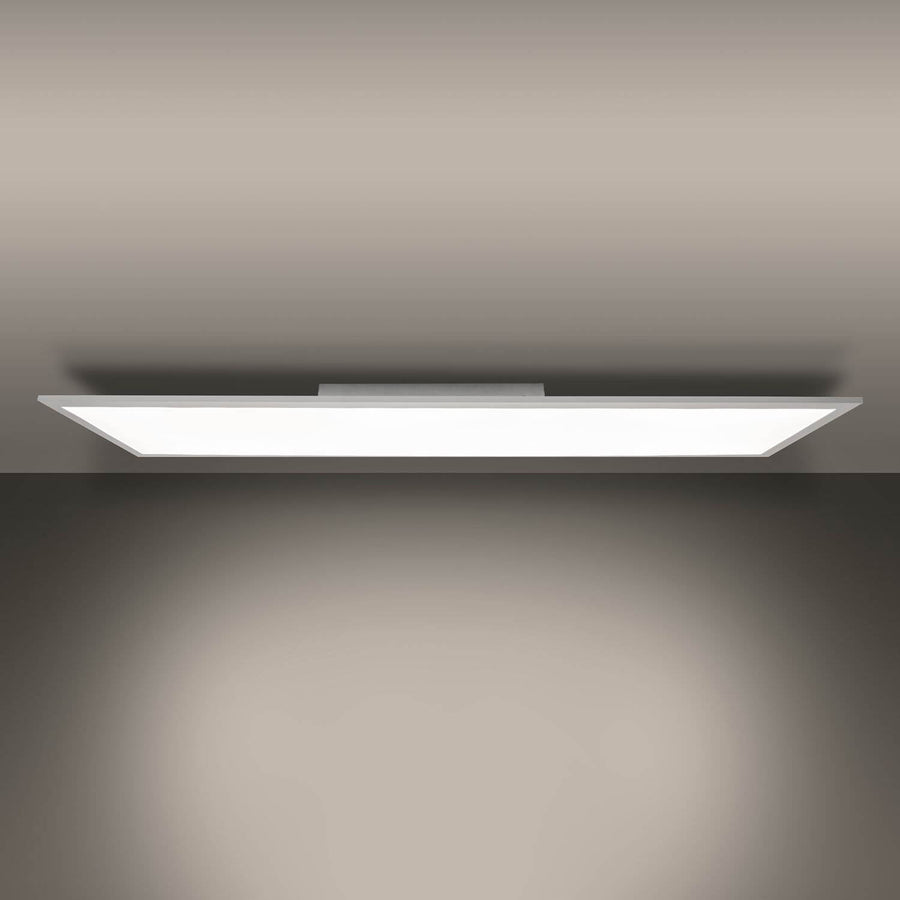 Plafonnier Nico blanc, L 119,5 cm