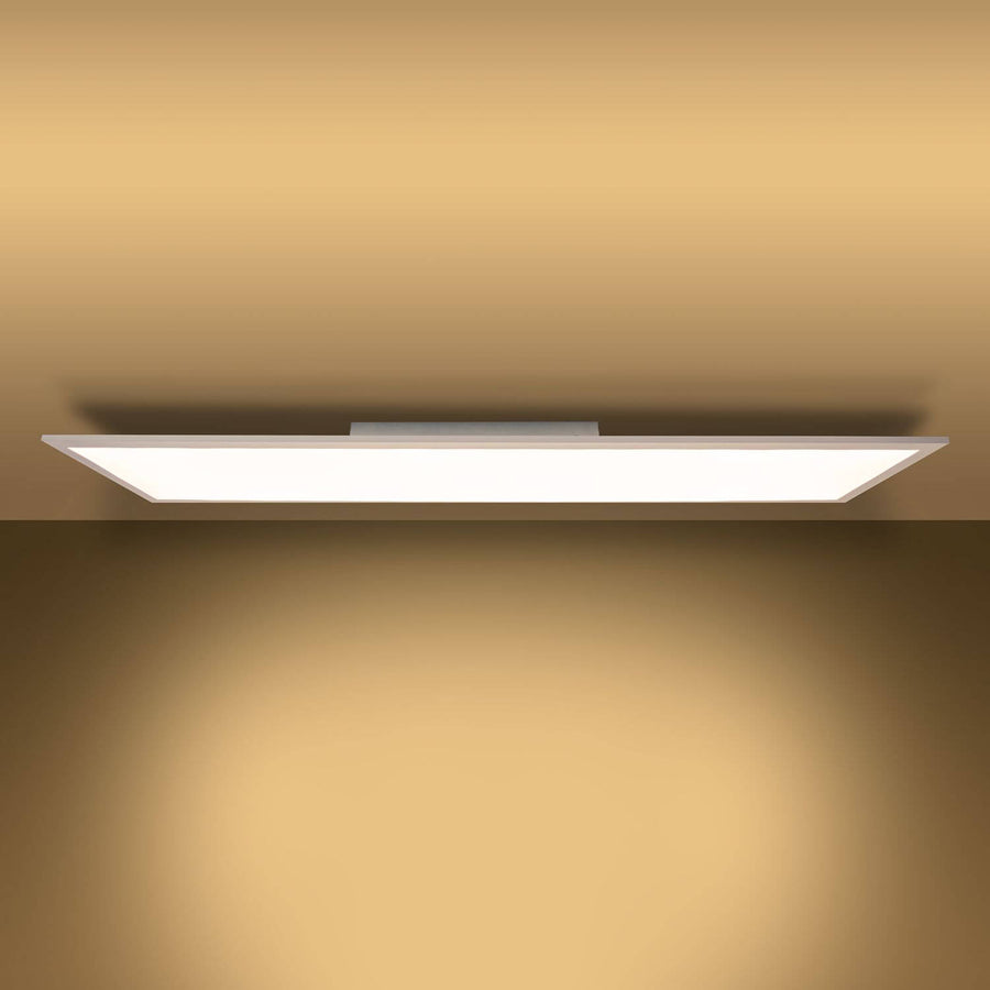 Plafonnier Nico blanc, L 119,5 cm
