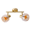 Plafonnier Libby laiton, verre, L 40 cm