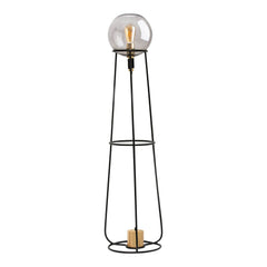 Lampadaire Stelo noir, verre