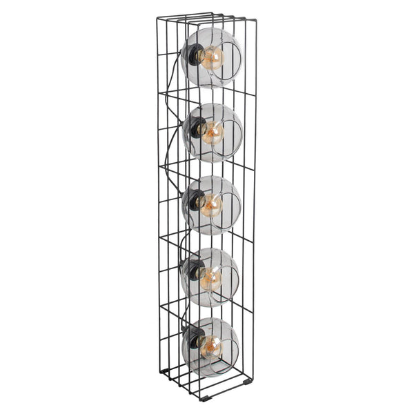 Lampadaire Cesta noir, verre