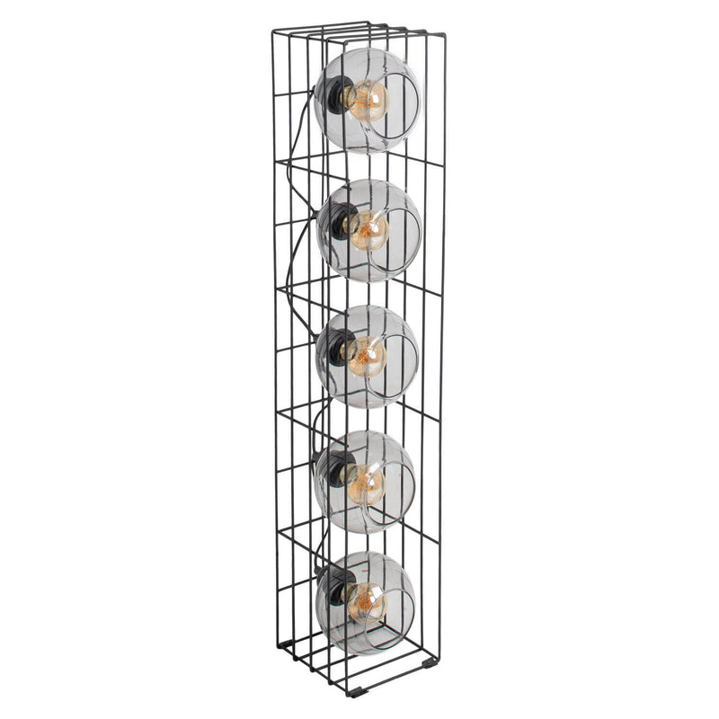 Lampadaire Cesta noir, verre