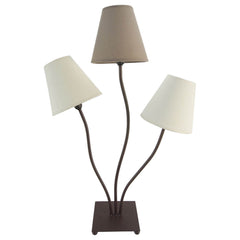 Lampe à poser Boho beige, tissu