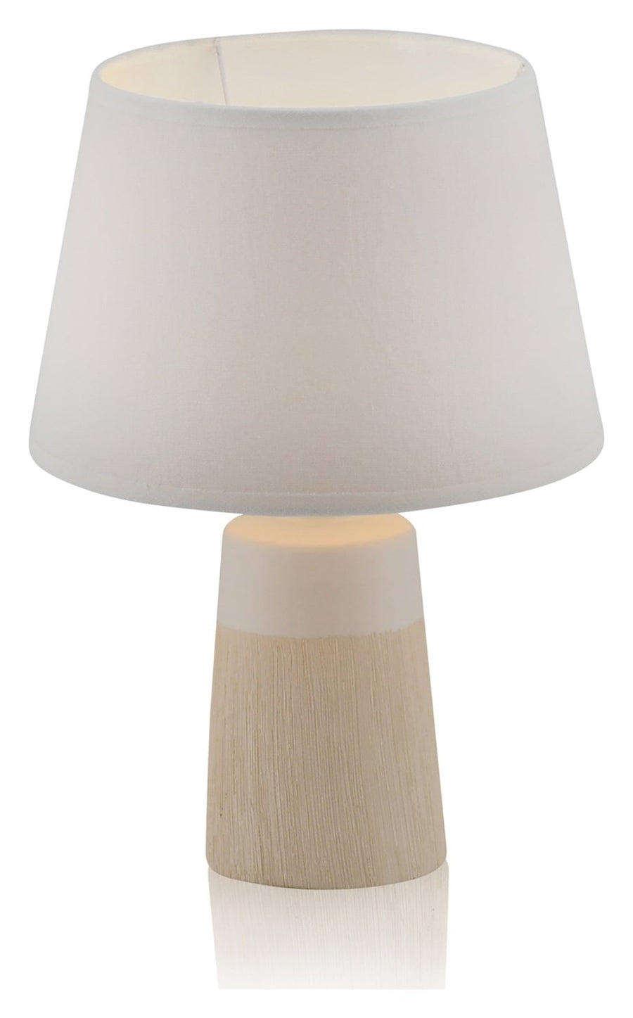 Lampe à poser Talia blanche, tissu