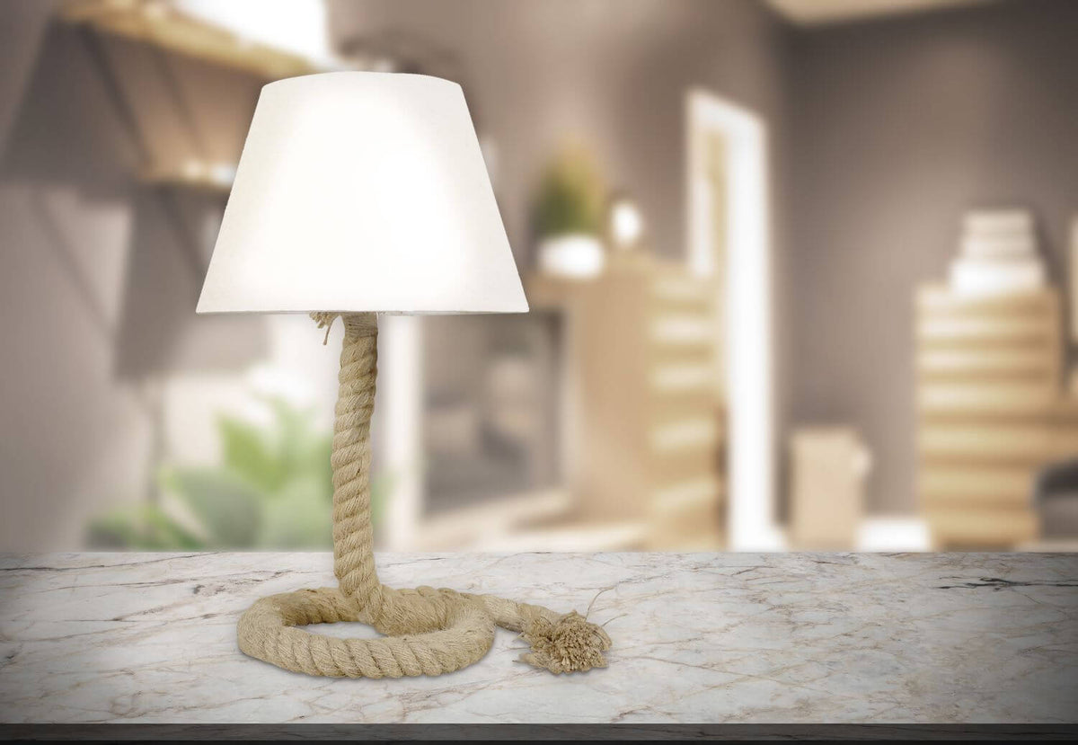 Lampe à poser Rope blanche