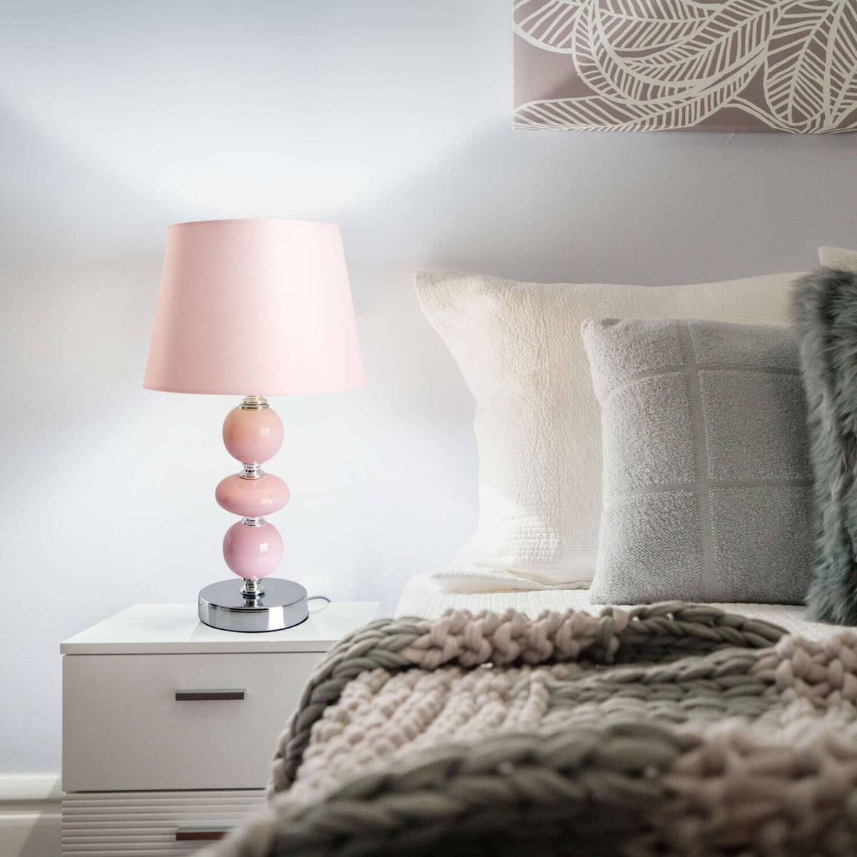 Lampe à poser Araga, tissu