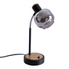 Lampe à poser Fumoso noire, verre