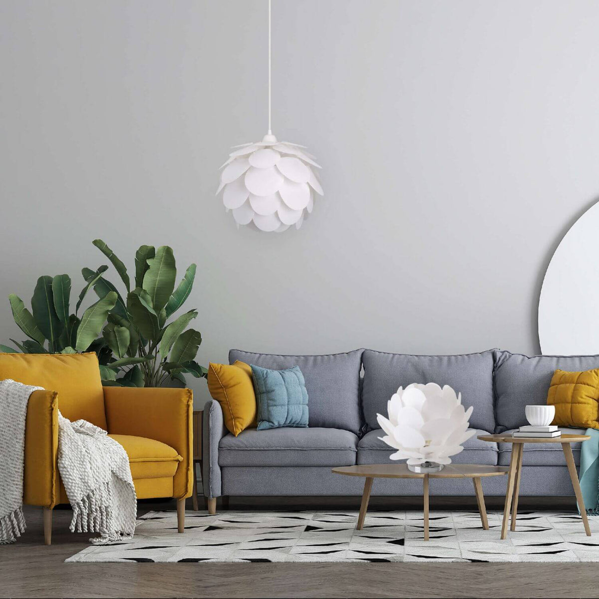 Lampe à poser Fora blanche