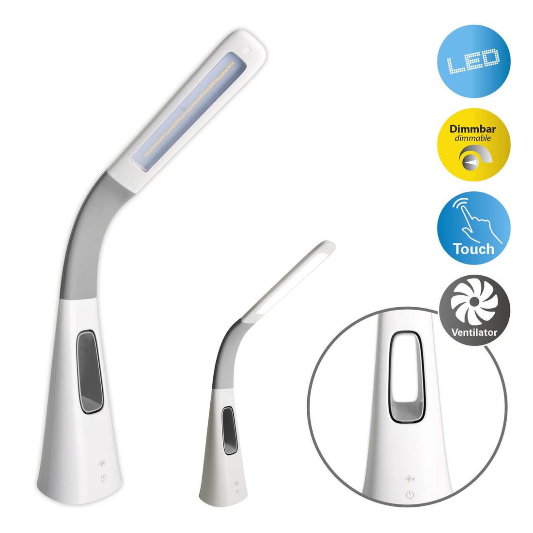 Ventilateur de plafond lumineux Ventu blanc