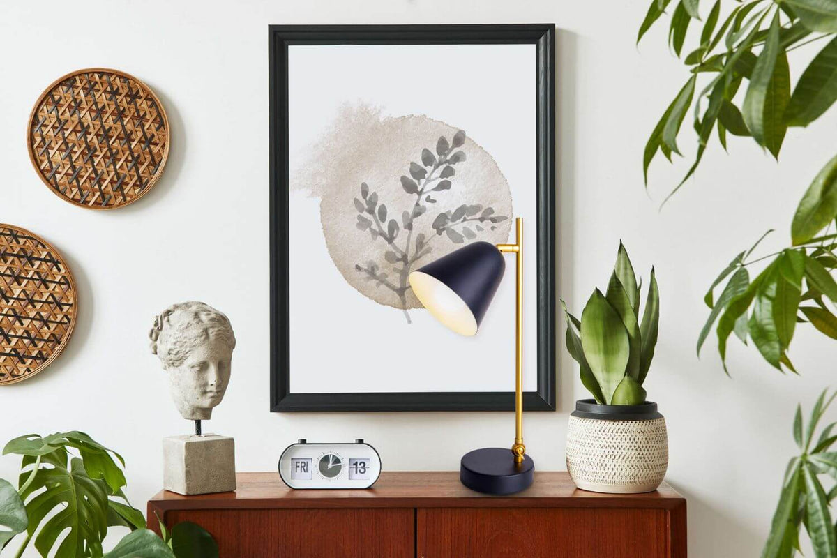Lampe à poser Triton noire
