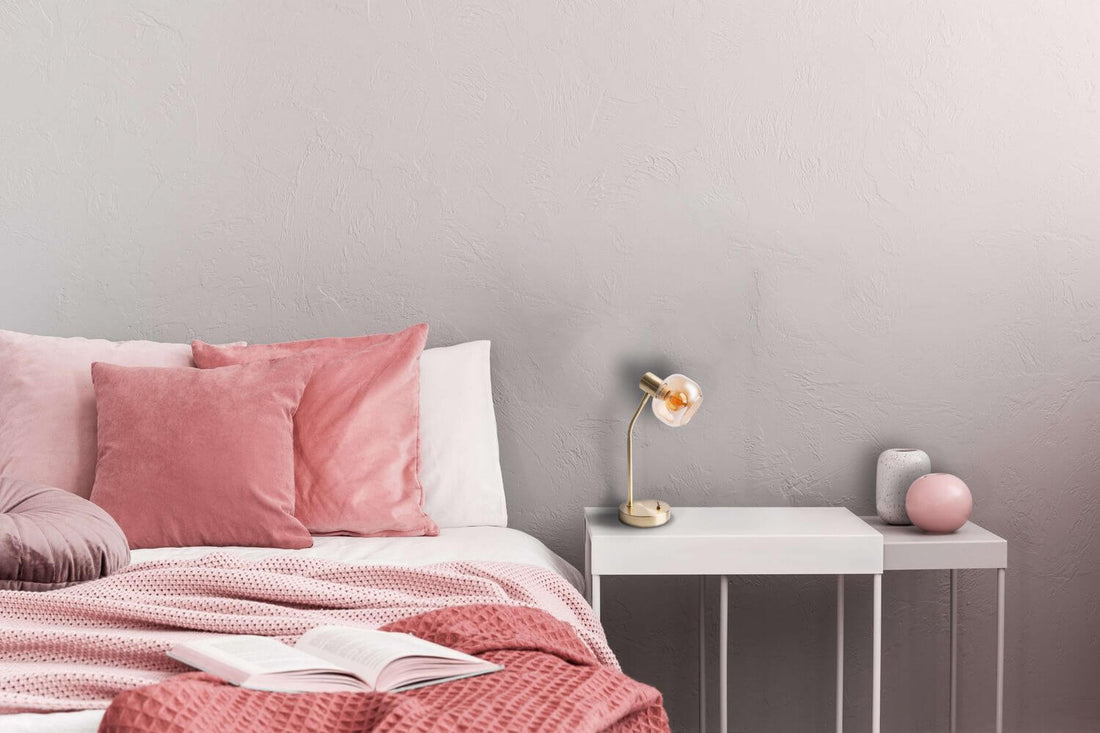Lampe à poser Libby laiton, verre