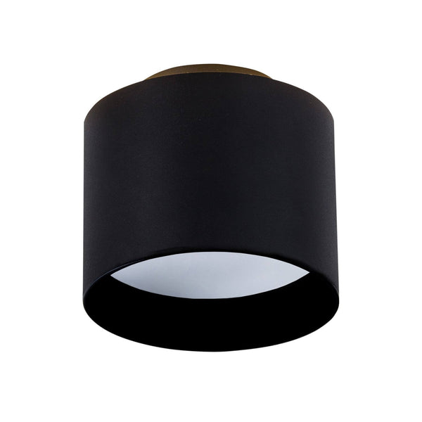 Plafonnier Trios noir, Ø 10 cm