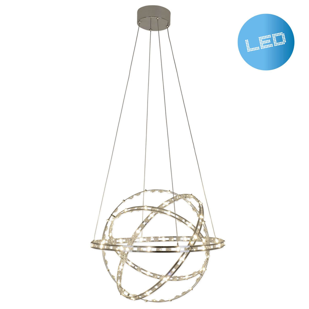 Suspension Cosmos chromée