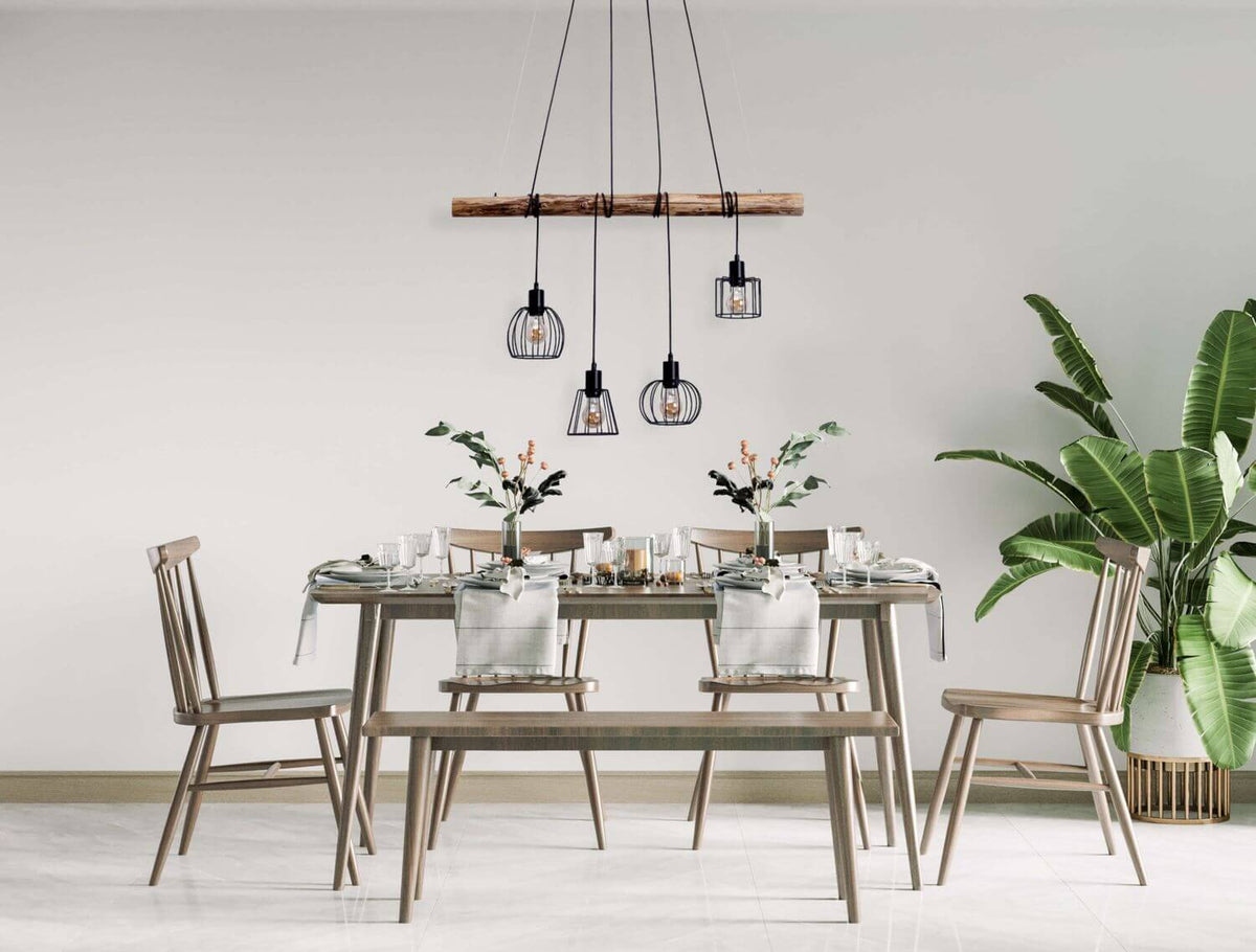 Suspension Brass noire, verre