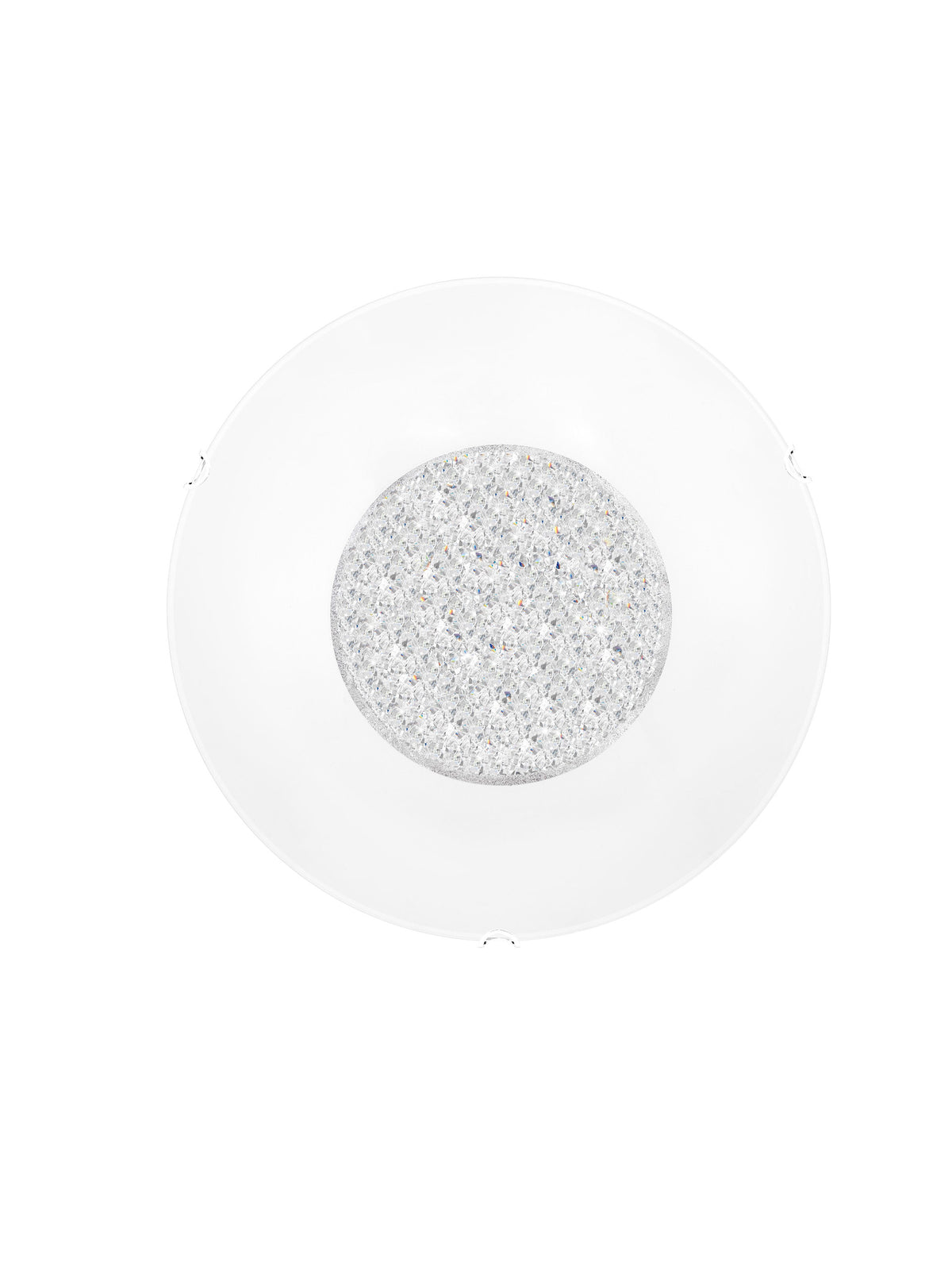 Plafonnier ERA 2 lumières blanc, cristal