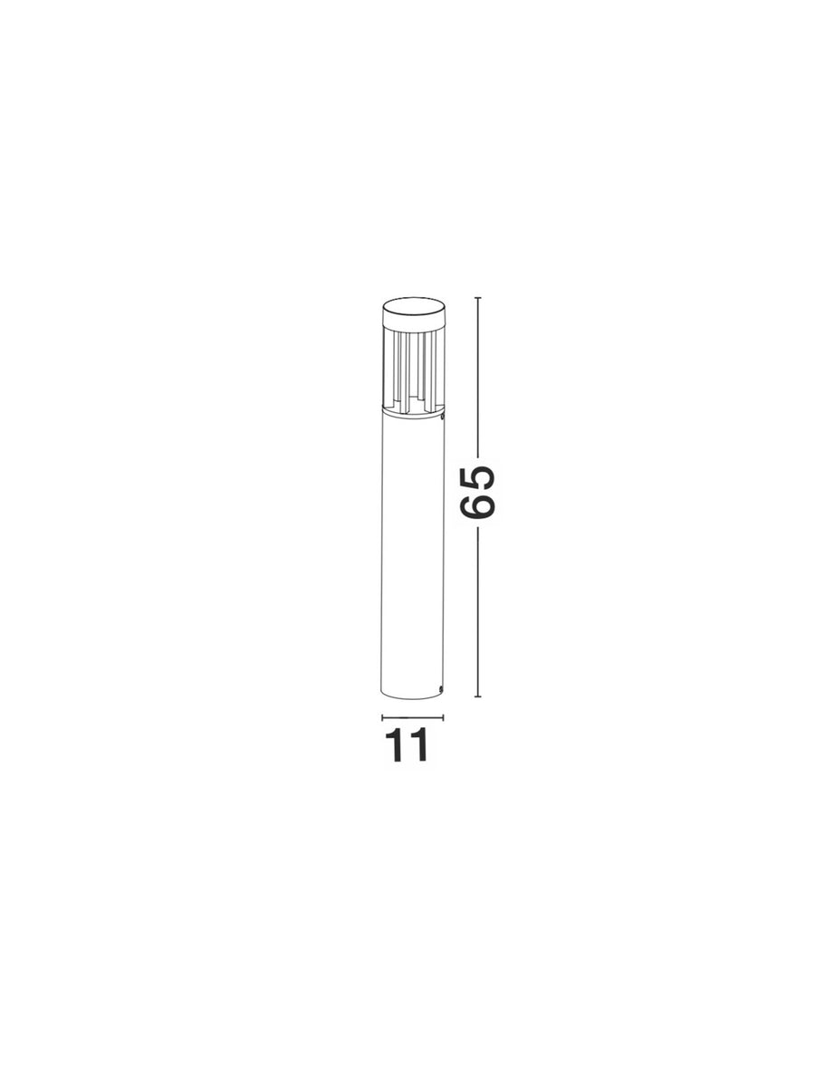 Borne extérieure Devora grise, H 64 cm