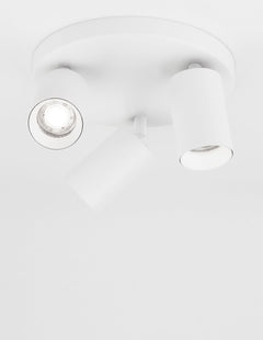 Plafonnier TOD 3 lumières blanc, Ø 22 cm