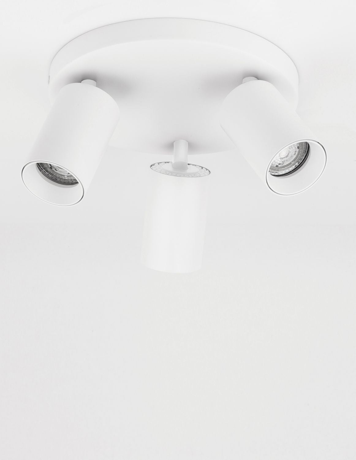 Plafonnier TOD 3 lumières blanc, Ø 22 cm