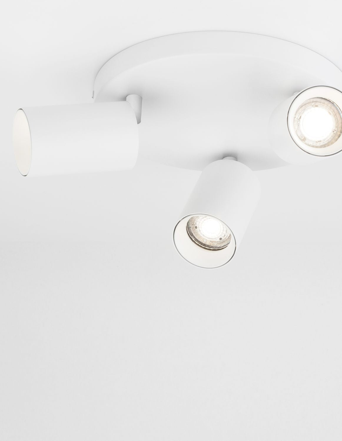 Plafonnier TOD 3 lumières blanc, Ø 22 cm