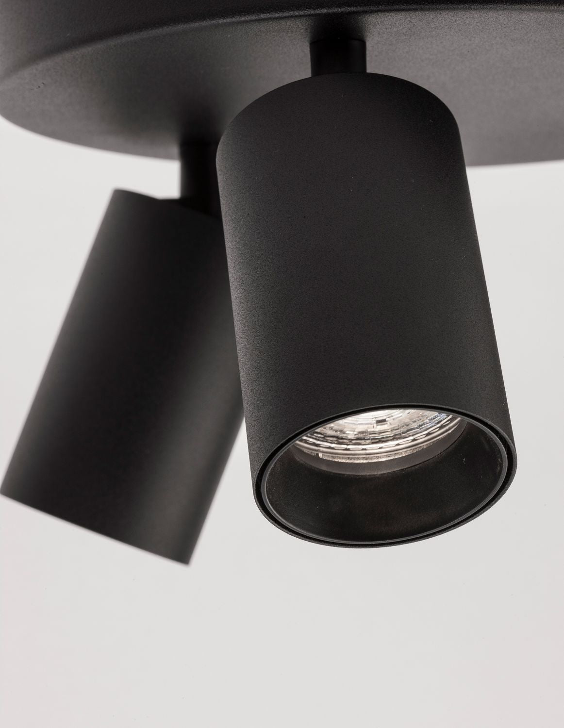 Plafonnier TOD 3 lumières noir, Ø 22 cm