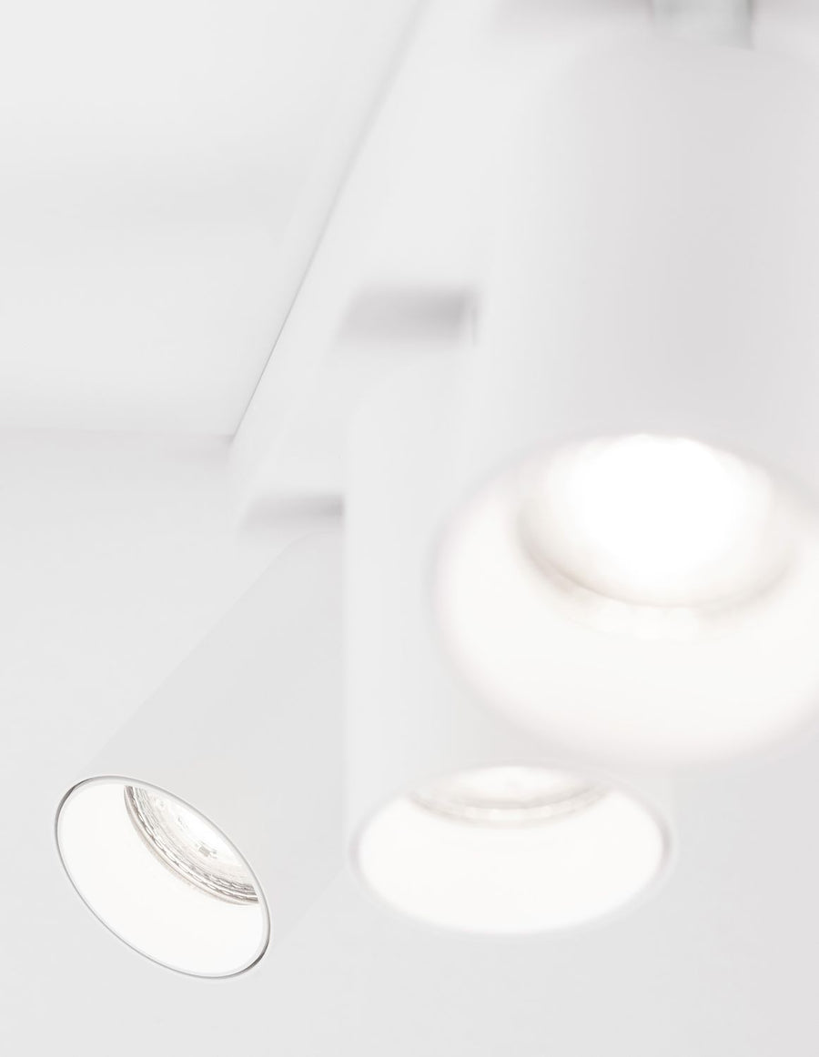 Plafonnier TOD 3 lumières blanc, L 55 cm