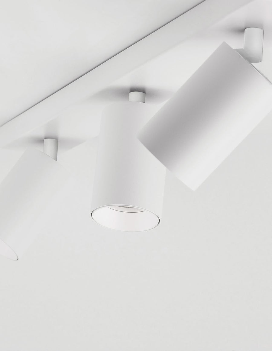 Plafonnier TOD 3 lumières blanc, L 55 cm