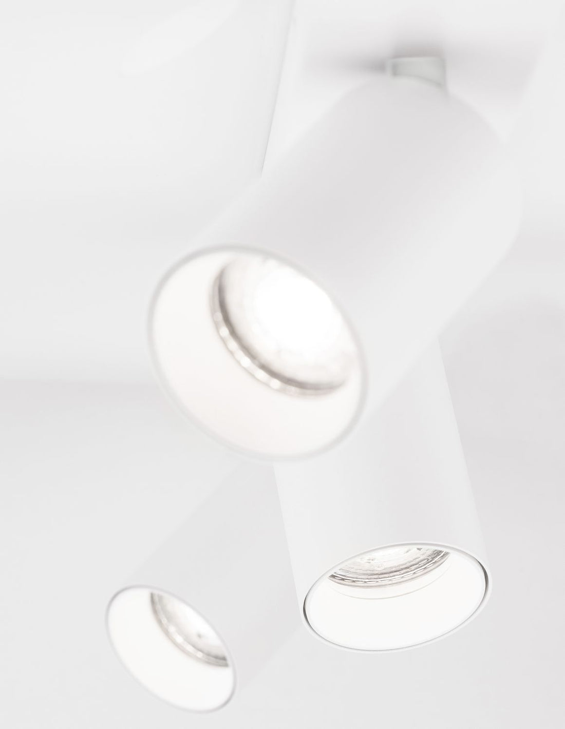 Plafonnier TOD 3 lumières blanc, L 55 cm