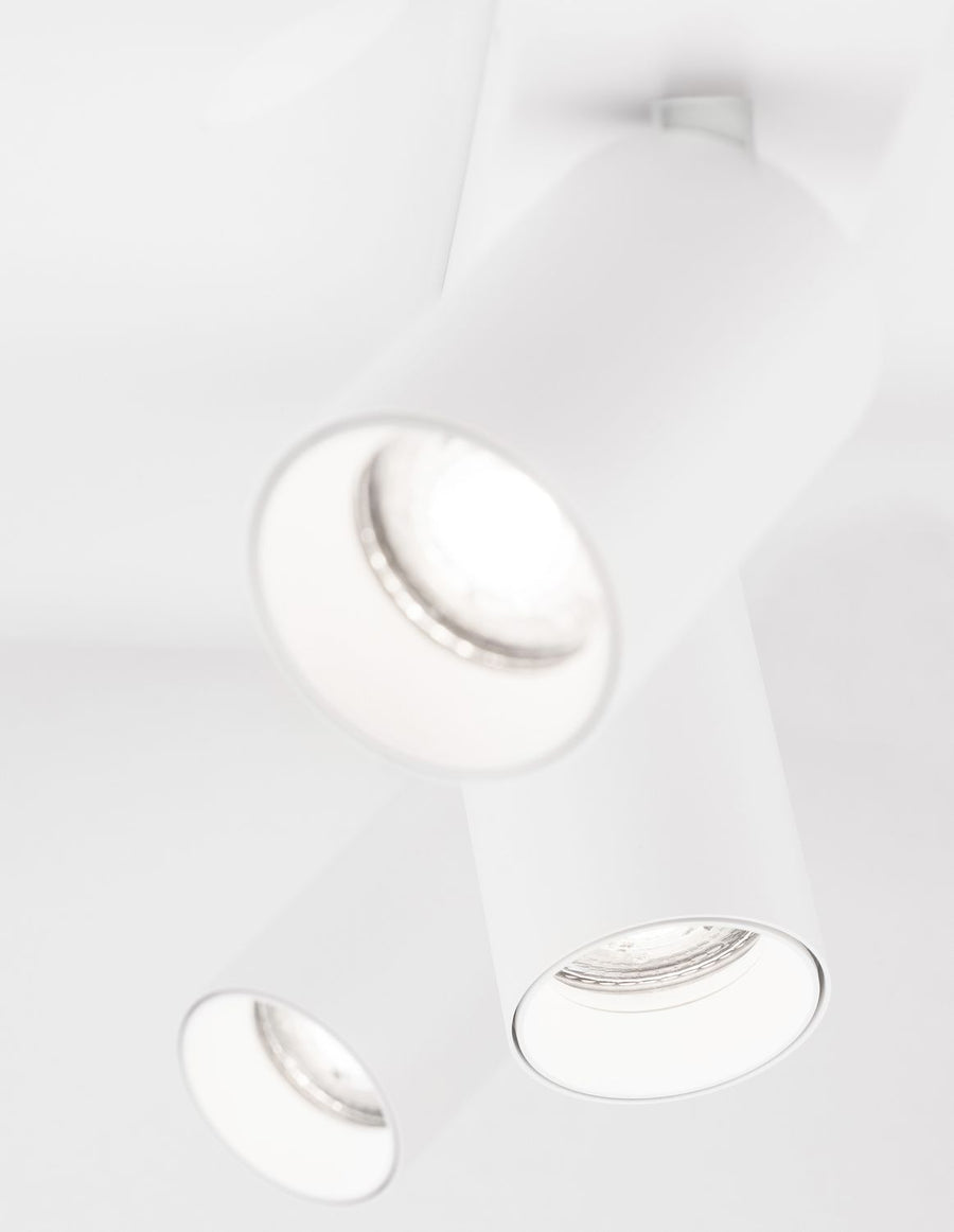 Plafonnier TOD 3 lumières blanc, L 55 cm