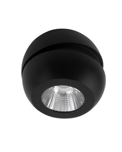 Plafonnier GON noir, Ø 11 cm